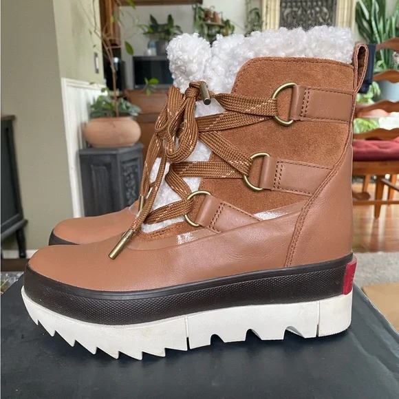 Women's Joan of Arctic Brown and white Winter Waterproof Boots - Picture 11 of 16